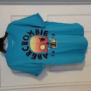 Abercrombie Kids Turquoise Skull Graphic Tee